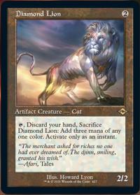 Diamond Lion (FOIL-Etched Retro Frame)